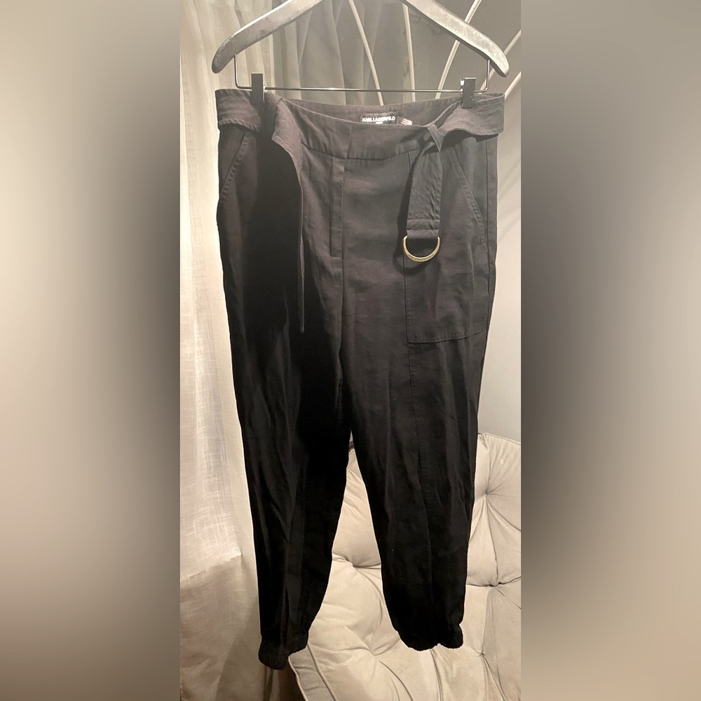 karl lagerfeld paris blank crop pants